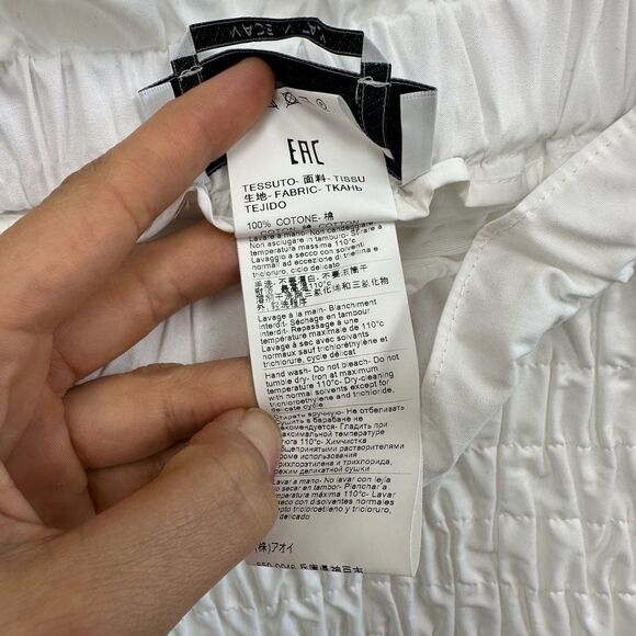 MSGM White Stretch Ruched Skirt Ruffle Mini Bodycon Size 6 EU 42 - Picture 6 of 9